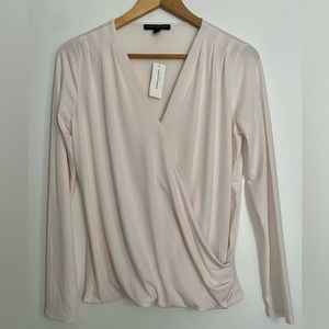 NWT Banana Republic Soft Pink Long Sleeve Drapey Blouse
